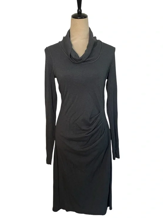 Raw earth wild sky Charcoal Long-Sleeve Dress