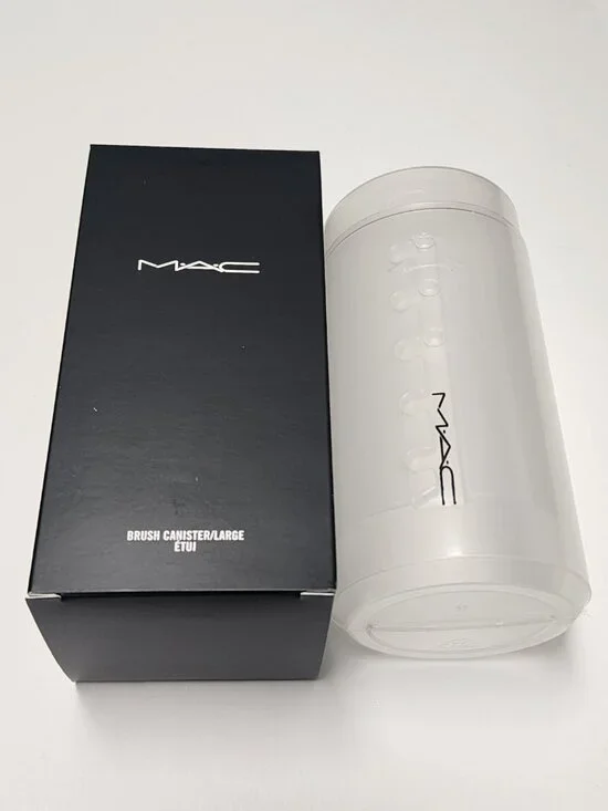 MAC Brush Canister Large Adjustable Makeup Brush Holder Case EMPTY