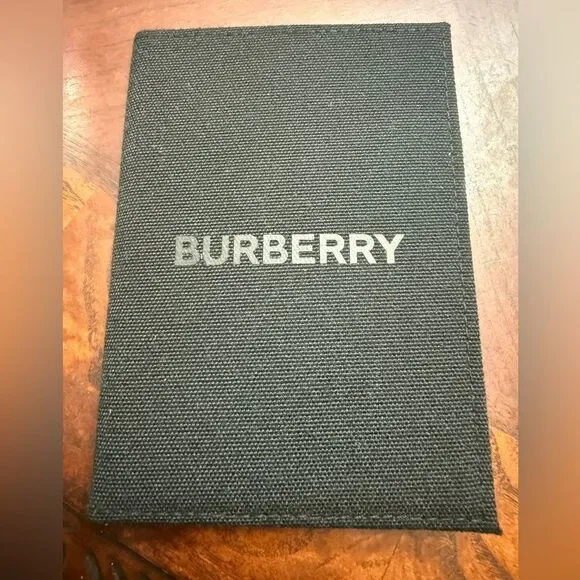 New Burberry beauty  black passport holder card holder
