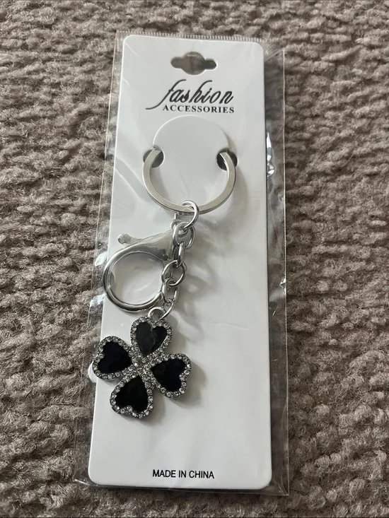 Black Clover Crystal Keychain