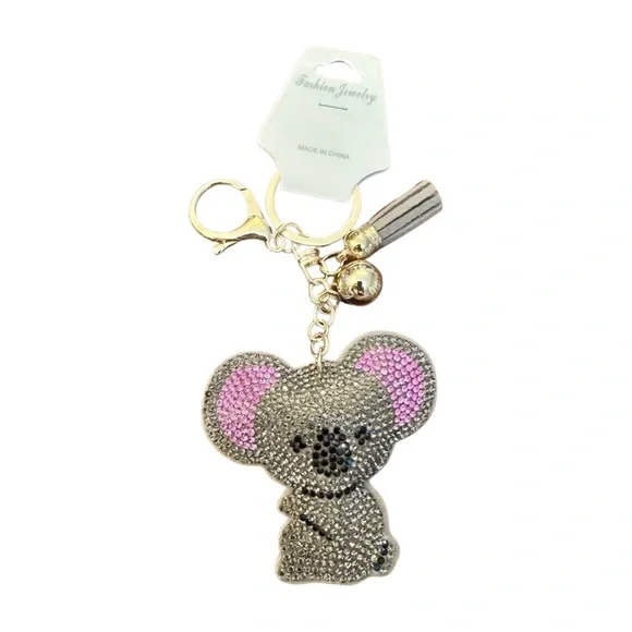Gray and Pink Koala Key‎ Holder