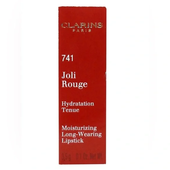 Clarins Joli Rouge 741 ✨ Hydrating Luxury Lipstick | Classic Red ❤️