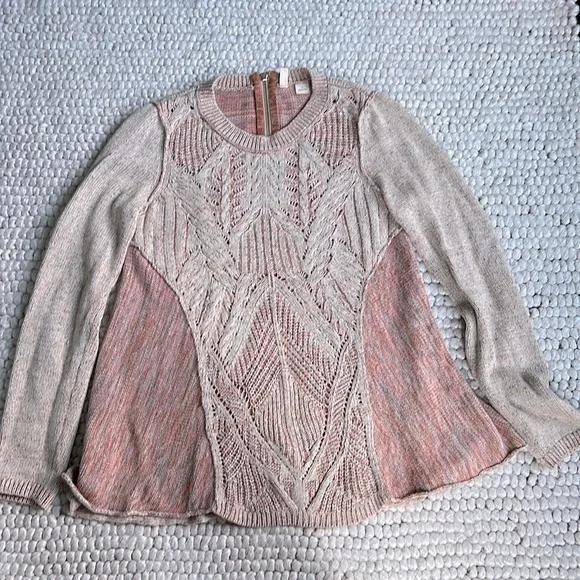 Anthro Moth intricate boho knit Sweater XS