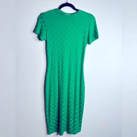 Green Checkered Women's Dress