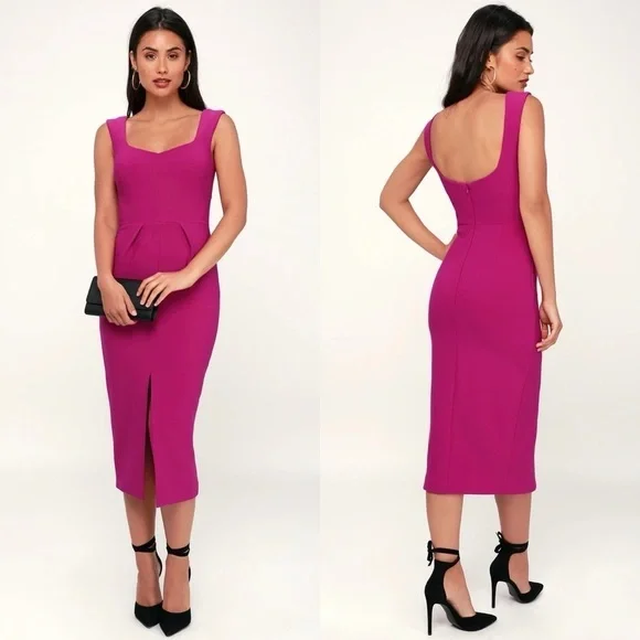 NWT Elliatt City Magenta Midi Dress