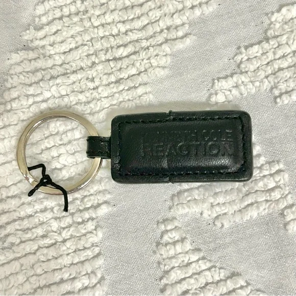 Keneth Cole Reaction Black and Silver Keychain/Key Fob