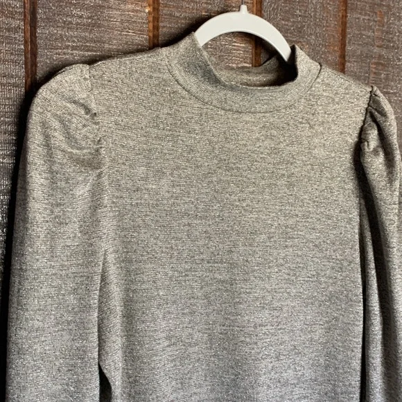 Anthropologie Dolan womens sweater size medium metallic neutral minimalist