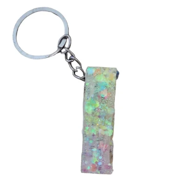 Trust Fortune I Resin Alphabet Letter  Keychain Sparkly Glitter Key Chai…