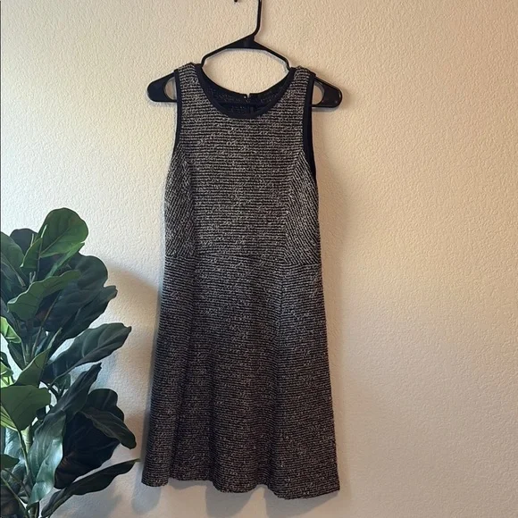 J. Crew 6 Black and White wool blend Sleeveless Dress