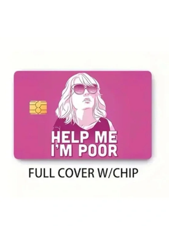 Help Me I'm Poor Pink Credit Card Cover Bridesmaids