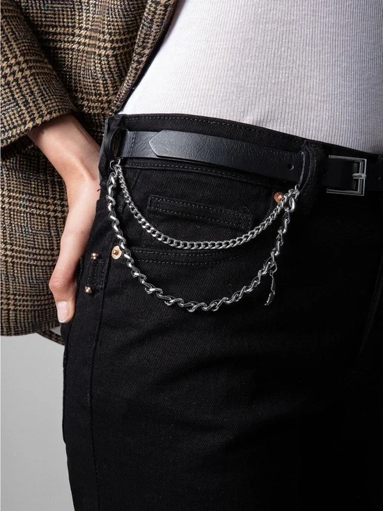 Zadig & Voltaire Rock Chain Belt Leather Belt