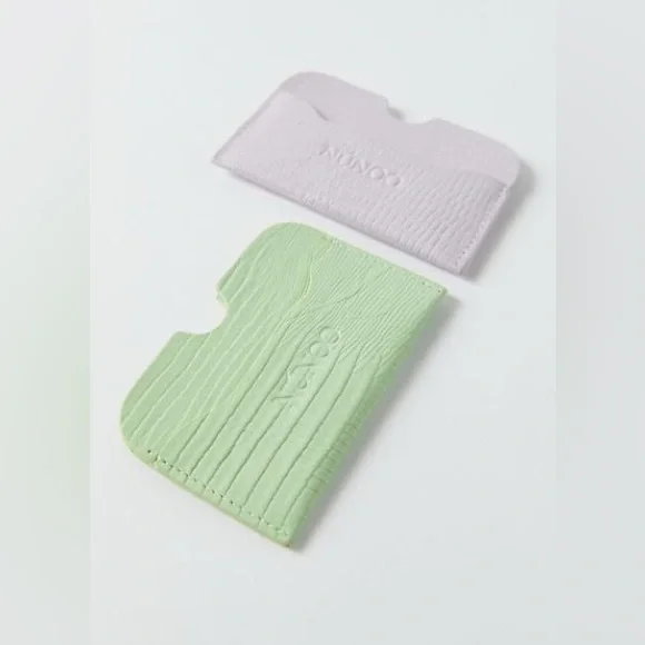 Nunoo Carla Green Faux Lizard Skin Mint Card Holder