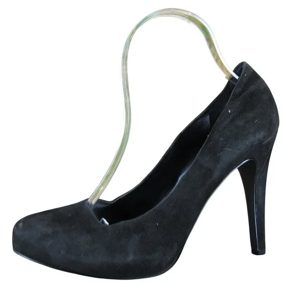 JS by Jessica Women Mary Platform Black Leather Pump 8.5 Medium Gently Used 2025
