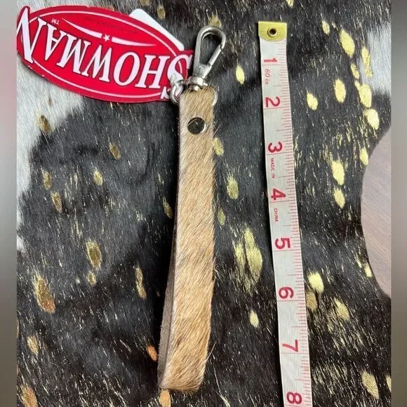 Real Cowhide Keychain Wristlet