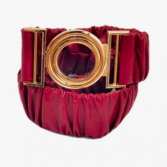 Burgundy & Gold Waist Belt