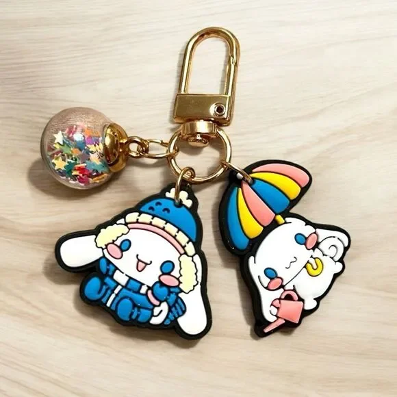 Cinnamoroll Confetti Ball Keychain Zipper Pull