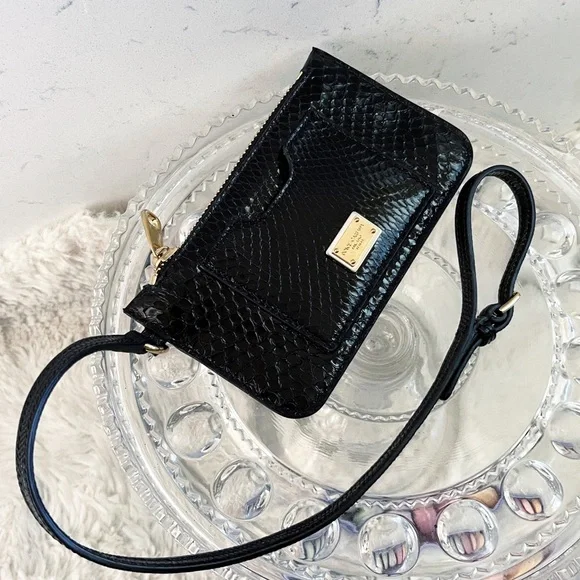 Authentic Dolce & Gabbana Limited Edition Black Python Card Wallet