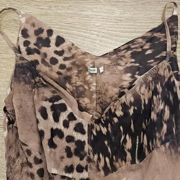 House of CB 'Sacha' Leopard Print Georgette Panelled Maxi Dress