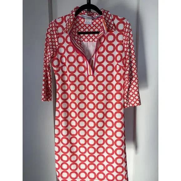 Gretchen Scott Designs Geometric Collared Dress S