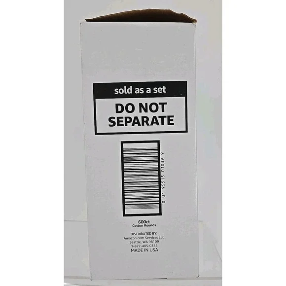Amazon Basics - Cotton Rounds - Pack of 100‎ x 6 Packs = 600 Count Total