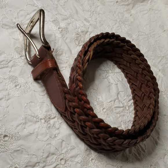Fossil genuine braided leather woman belt S