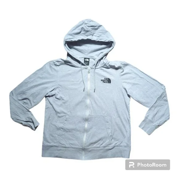 The North Face Women's Hoodie Color  Gray Size Large L  Long Sleeves