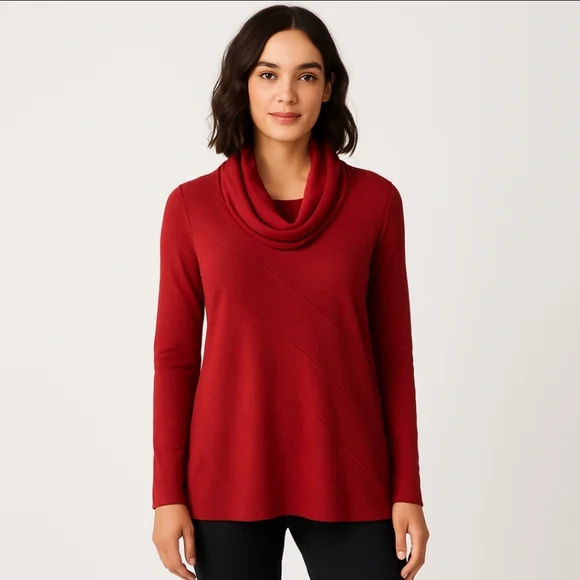 I.N. Studios Red Cowl Neck Sweater Size XL