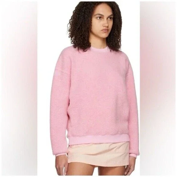 Outdoor Voices M Pink MegaFleece Crew Neck Pullover Sweatshirt Wool Blend