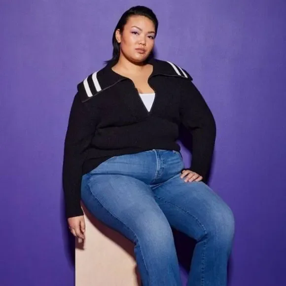 Torrid LoveSick Plus Size 1X 14-16 Shaker Half Zip Front Sweater