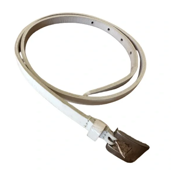 Worth Woman’s Leather White Belt, Sz S (0,5x34,5).