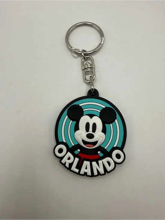 Mickey Mouse Orlando Keychain - Teal, Black, White
