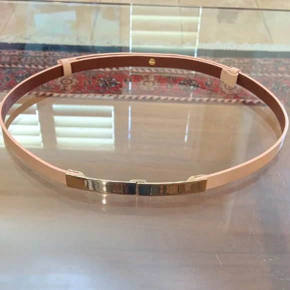 Halogen Light Pink Belt with Gold Buckle