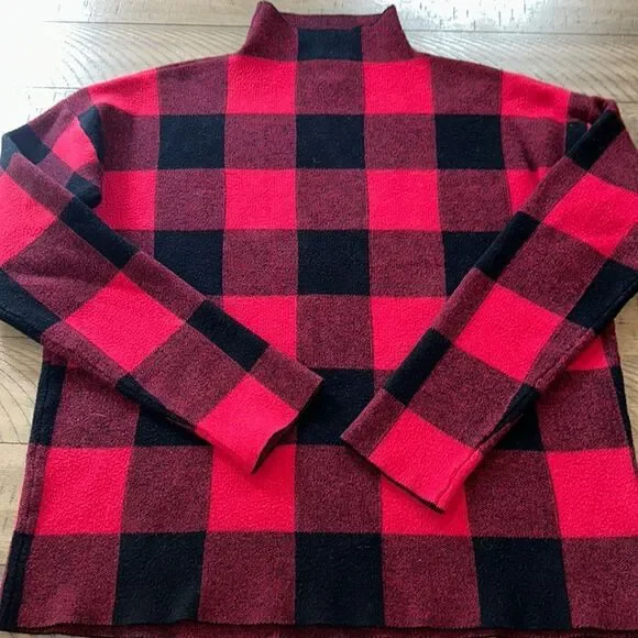 🌴 Tommy Bahama 🇧🇸 Mock 🐢Neck Sweater Buffalo🦬 Scotland🏴󠁧󠁢󠁳󠁣󠁴󠁿 Plaid