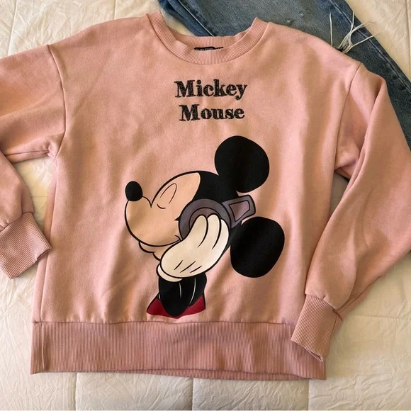 Bershka Disney Minnie Mouse Crew‎ Neck Sweater Size Small