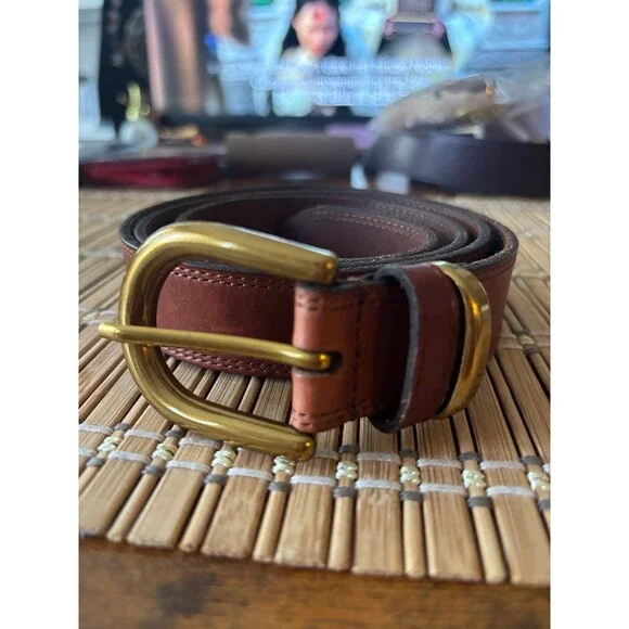 Aritzia Wilfred brown 100% leather belt Size L