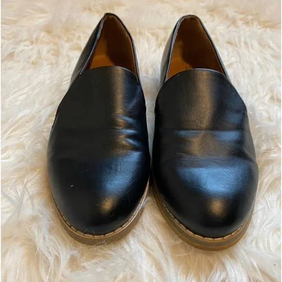 INDIGO RD. Irhani  Leather Slip On Loafer Black‎ Flats 6M