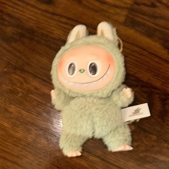 6/$25 Cute Plush Keychain with Green Fur monster