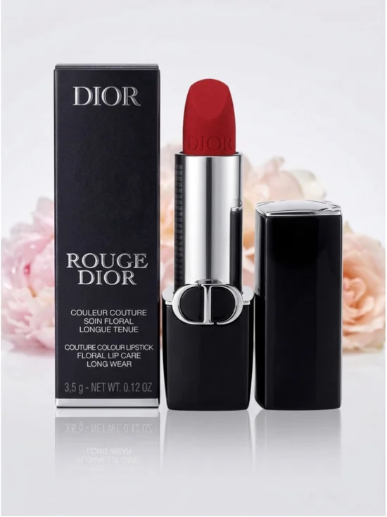 Dior Rouge Dior 760 Favorite Velvet Lipstick Couture Long Wear Floral Care 3.5g
