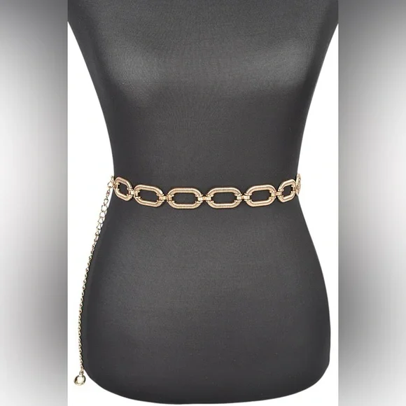 Plus Size Gold or Silver Chain Statement Belt
