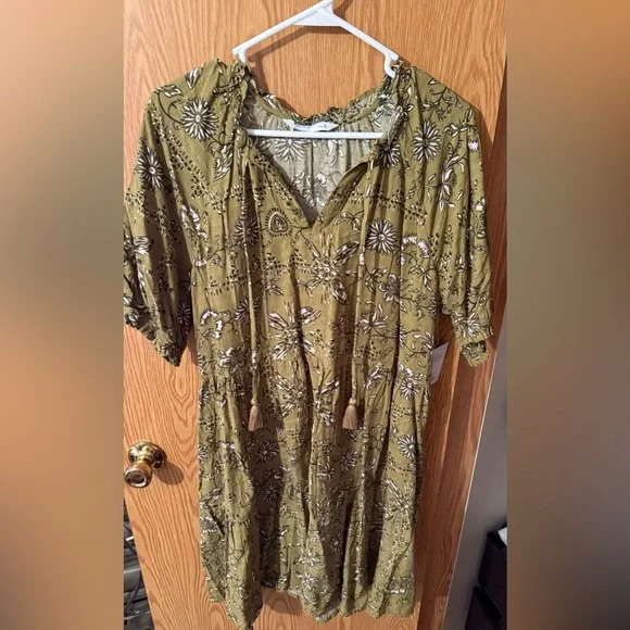 Sonoma Sage Green Floral Print Dress