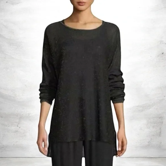 Eileen Fisher Organic Linen Tunic Top
