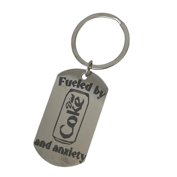Diet Coke Keychain - Funny Anxiety Charm NEW.