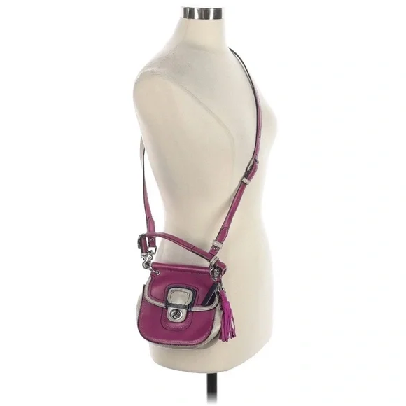Coach Mini Willis 70th Anniversary Legacy Colorblock in Berry Slate 21741 2012