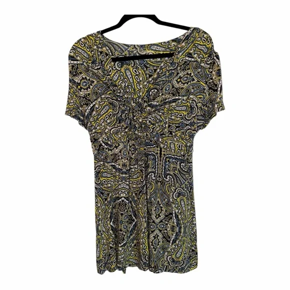 Soma Paisley Midi Dress in Yellow and Black