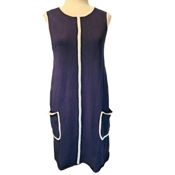 Tommy Hilfiger‎ Knit Nautical dress size Large blue sleeveless