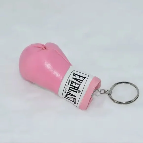 Pink Everlast Boxing Glove Keychain/ Handbag Charm Miniature Vegan Leather