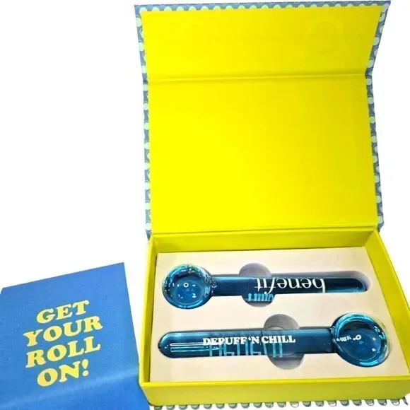 NEW Benefit Depuff’n Chill Eye Globes Cooling Facial Massager Serum Applicator