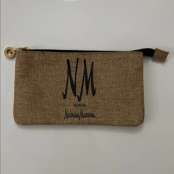 Apple & Bee for Neiman Marcus Pouch Brown Pouch with Gold Zipper