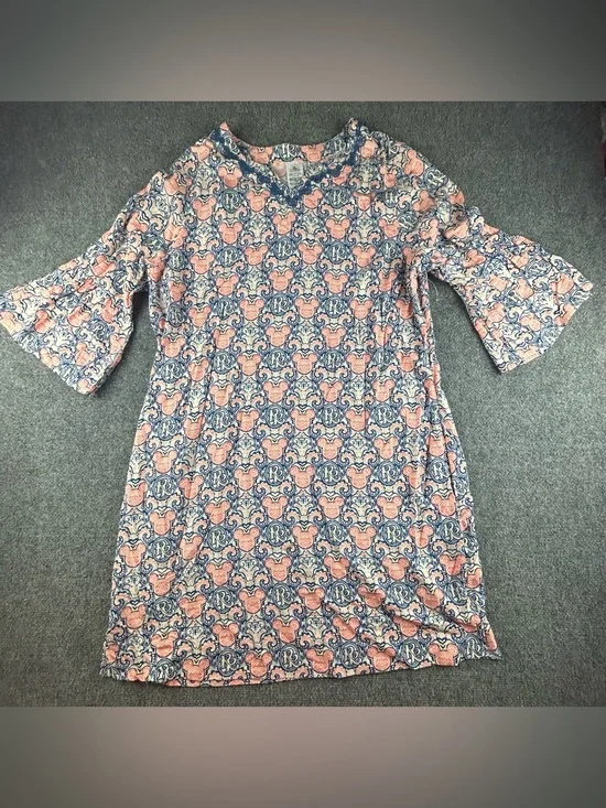 Disney's Riviera Resort Dress Embroidered Bell Sleeves Womens 1X