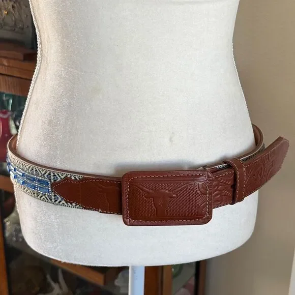 New Western leather belt